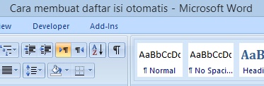 Cara Membuat Daftar Isi Otomatis pada Ms Word |