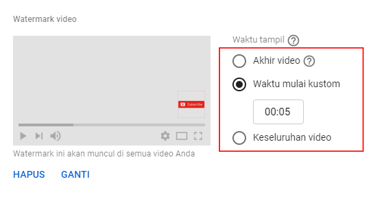 Memasang Logo Langganan/Subscribe pada Video Youtube |