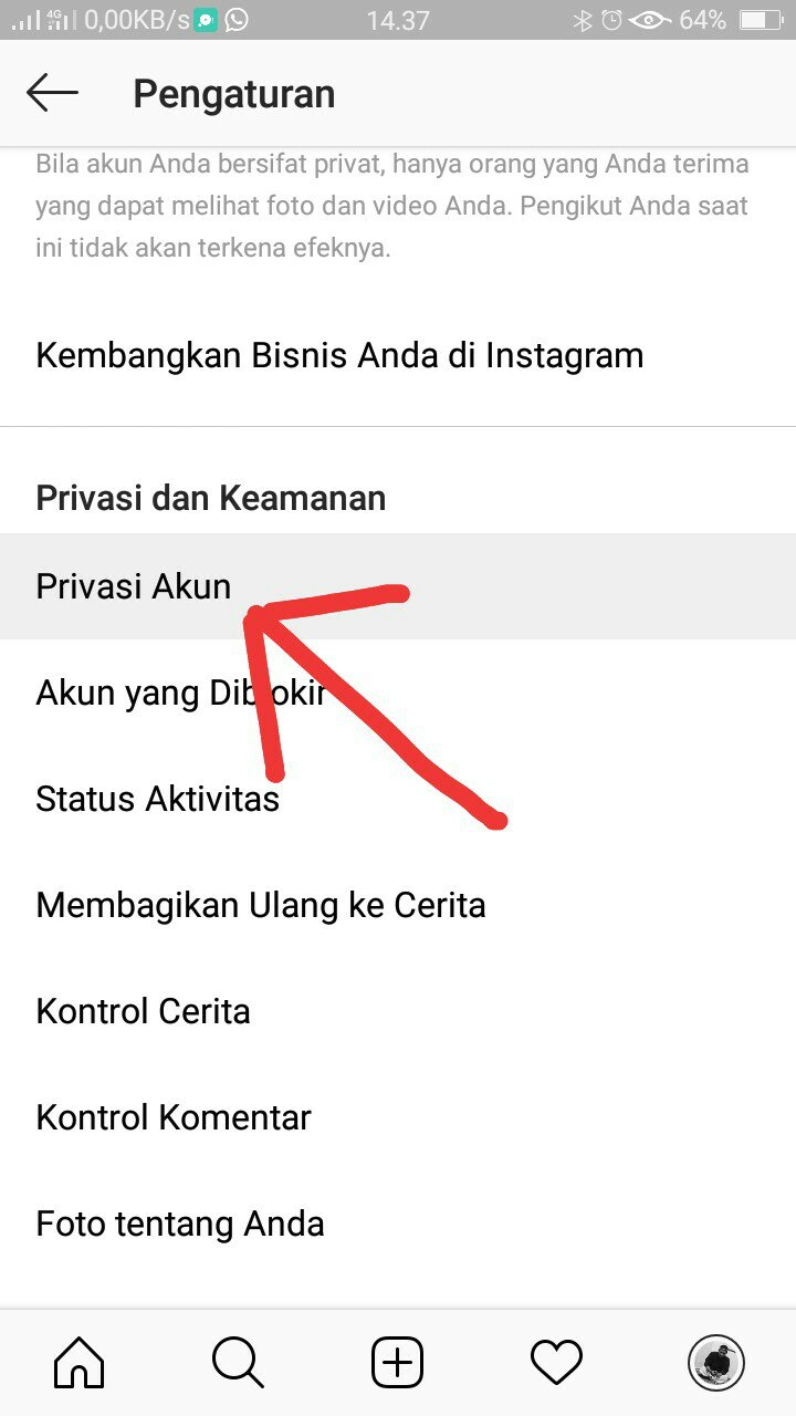 Instagram - Cara Membuat Akun Privat Bersifat Pribadi |