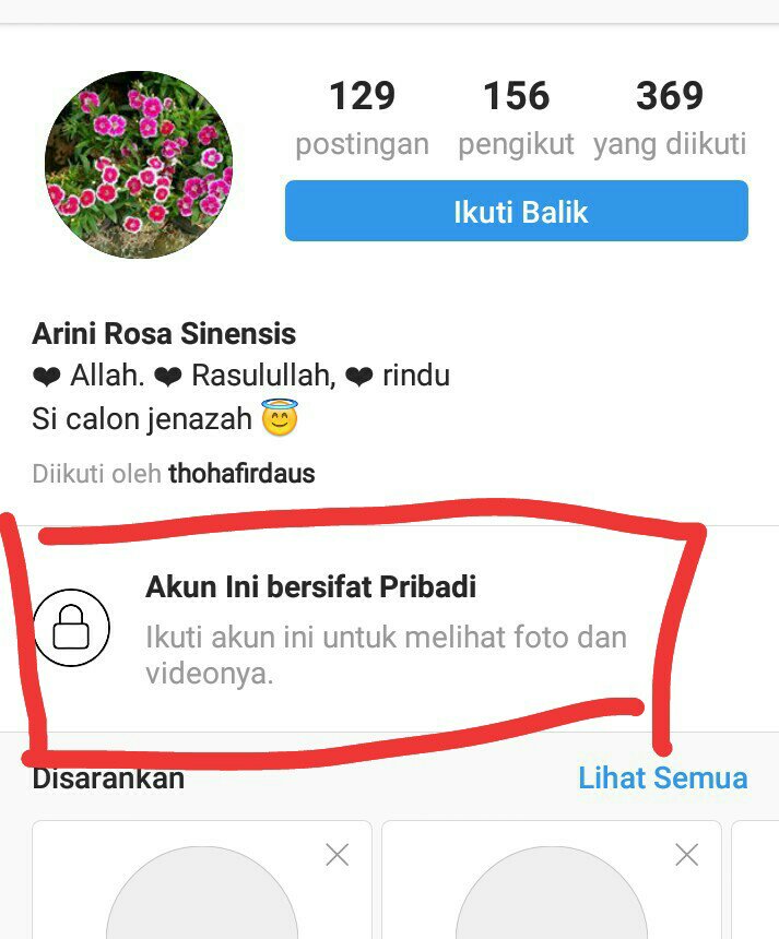Cara membuat akun privat di instagram