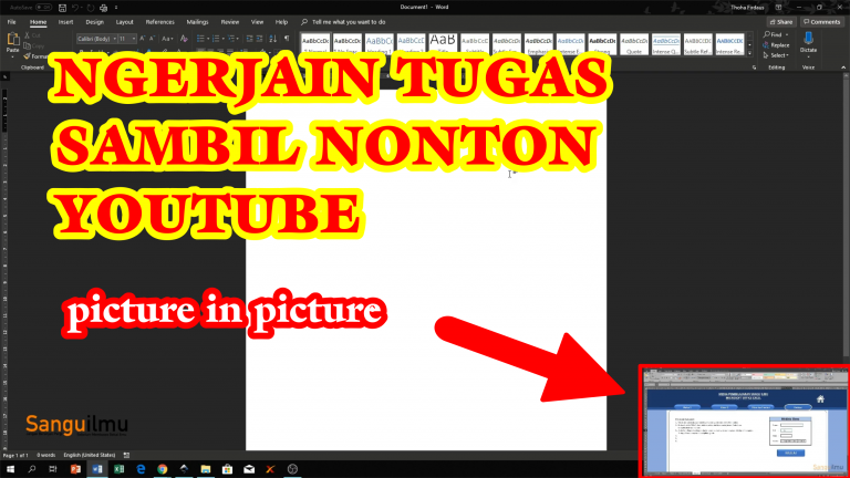 Cara Memunculkan Video Youtube Kecil Melayang - Picture in Picture |