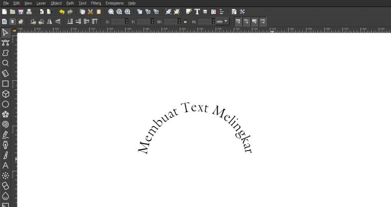 Teknik Membuat Tulisan Melingkar di Inkscape |