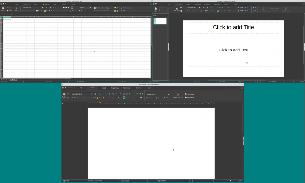 Tampilan Visual LibreOffice