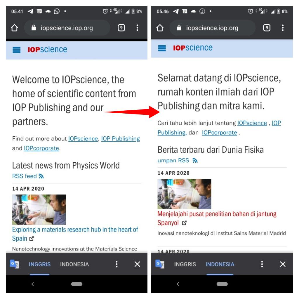 √ Cara Mudah Menerjemahkan Website Di Smartphone | Sangu Ilmu