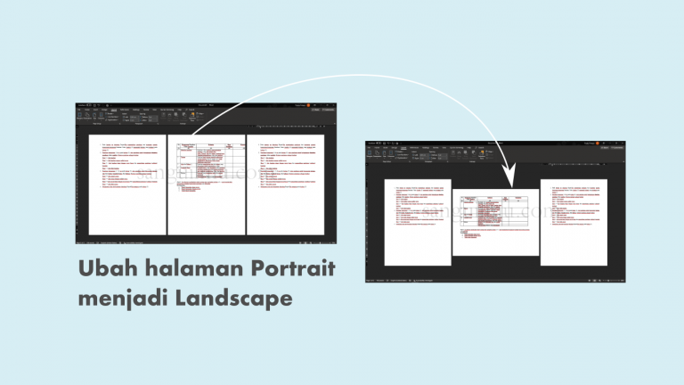 Cara Landscape 1 Halaman di Word