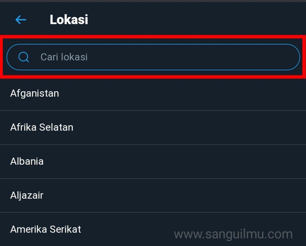 mencari tren twitter negara lain