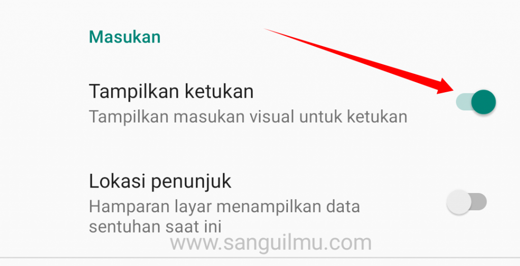 Cara Menampilkan Visual Ketukan di Asus Zenfone Max Pro M1