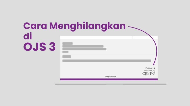 Cara Menghilangkan Logo OJS di OJS 3