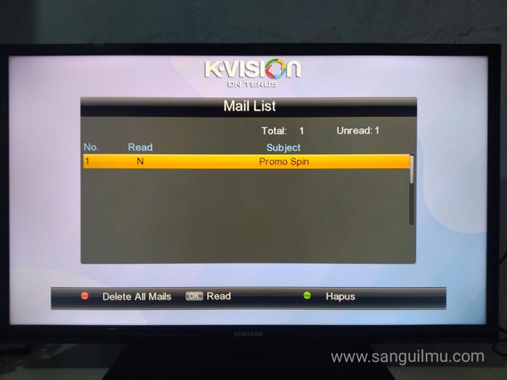 Menghilangkan Icon Pesan di K-VISION Terbaru
