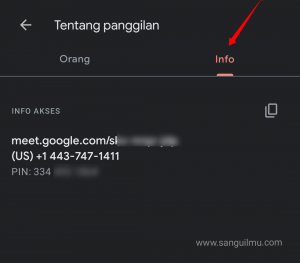 Cara Membagikan Kode
Google Meet
Saat Sedang Daring