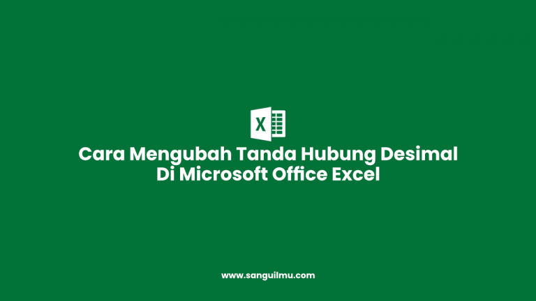 Excel: 2 Cara Mengubah Titik Menjadi Koma atau Sebaliknya |