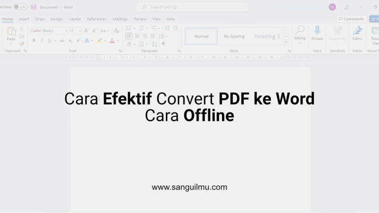 Cara Mengubah PDF ke Word di Laptop Offline |