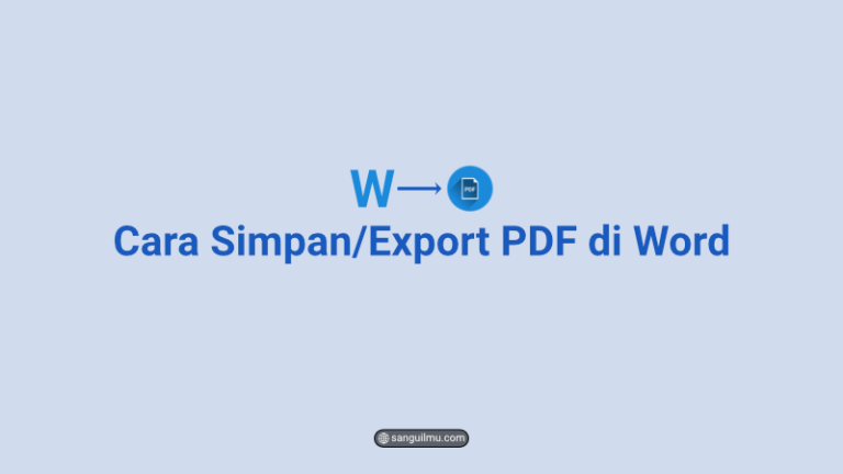 Cara Simpan/Export PDF di Word