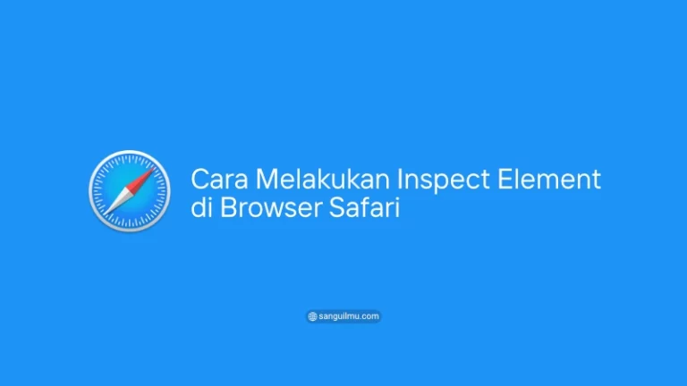 cara inspect element safari