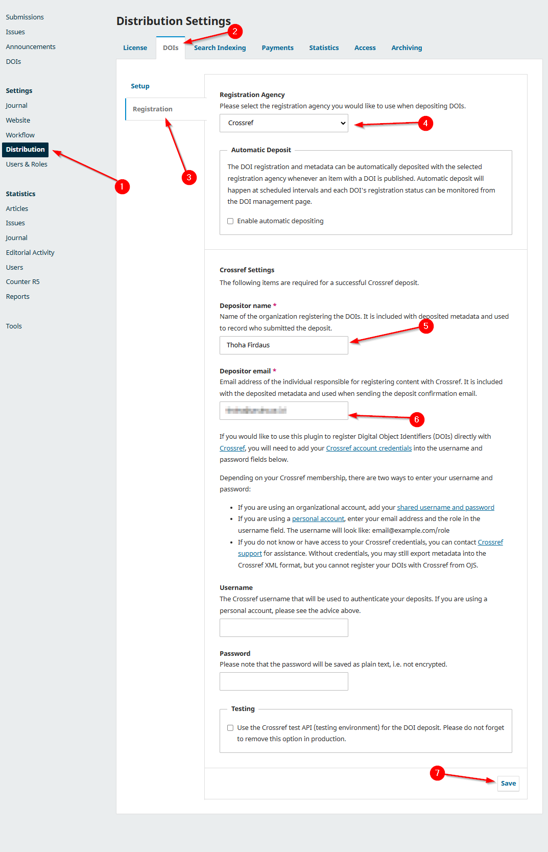 Cara Deposit DOI di OJS 3.4 Secara Manual ke Crossref |