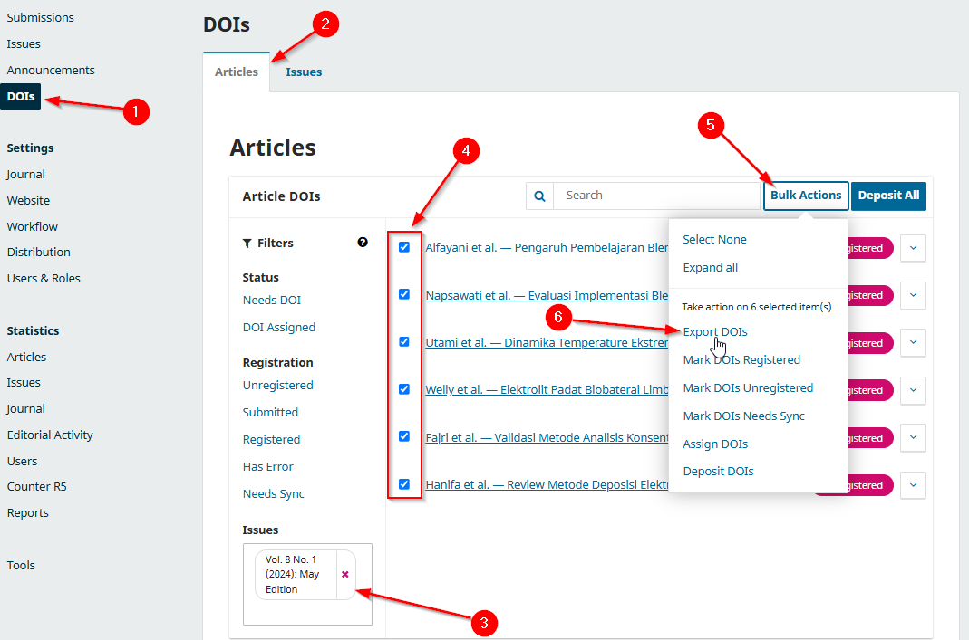 Cara Deposit DOI di OJS 3.4 Secara Manual ke Crossref |