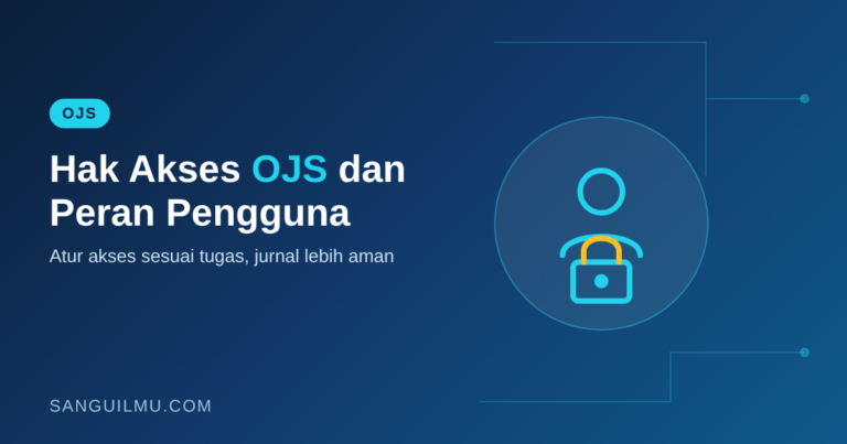 Ilustrasi ikon pengguna dan gembok untuk hak akses OJS